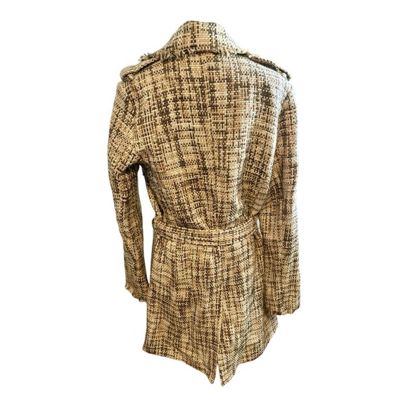NEWPORT NEWS Vintage Woven Pattern Trench Coat - Picture 2 of 7